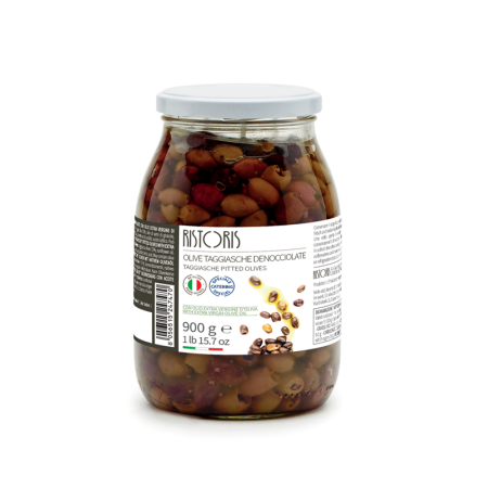 OLIVE TAGGIASCHE OLIO EXTRA VERGINE RISTORIS 900 GRS (U)