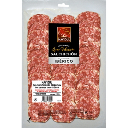 SALCHICHON IBERICO NAVIDUL LONCHEADO 110 GRS (U)