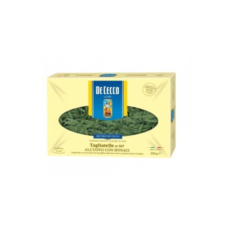 TAGLIATELLE SPINACI Nº107 DE CECCO 250 GRS (U)